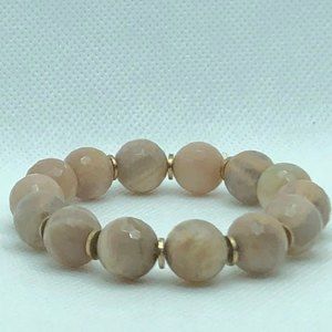 Natural Color Prism Beaded Stretch Bracelet